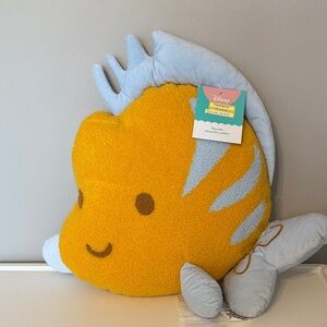 BRAND NEW - Disney Pillowfort Flounder Throw Pillow Little Mermaid